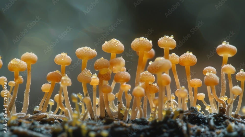 Poster the fungal forest is constantly growing and evolving with new hyphae sprouting and intertwining to c