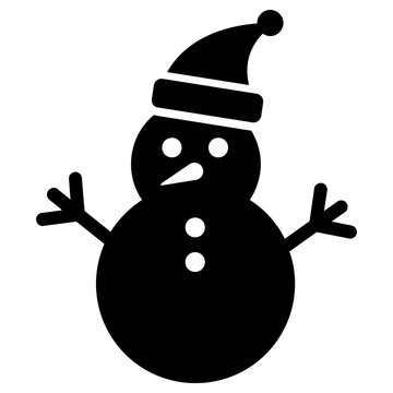snowman icon, simple vector design