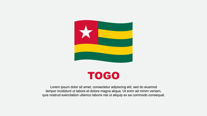 Togo Flag Abstract Background Design Template. Togo Independence Day Banner Social Media Vector Illustration. Togo Background