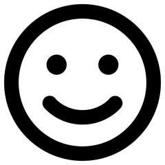 smile icon, simple vector design