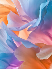 Minimalist Pastel Floral Gradient Translucent Petals in Delicate, Shimmering Close Up