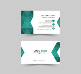 Double-sided creative and clean business card template. Clean professional business card template, visiting card. Designed for business and corporate concept. Vector illustration design. 