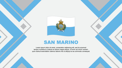 San Marino Flag Abstract Background Design Template. San Marino Independence Day Banner Wallpaper Vector Illustration. San Marino Illustration