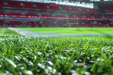 Football stadium and green grass
