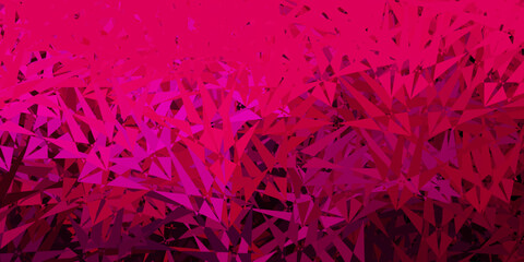 Dark pink vector pattern with polygonal shapes.