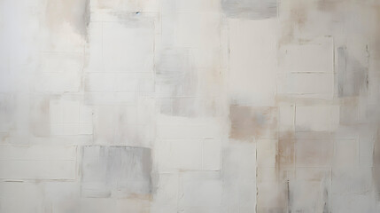 Digital white minimalist painting relieve monocromatic geometric poster web page PPT background with Generative