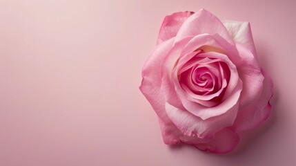 top view of a beautiful rose generative ai