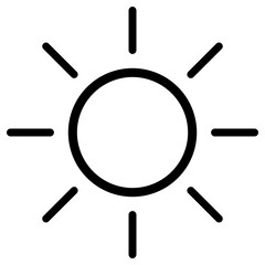 sun icon, simple vector design