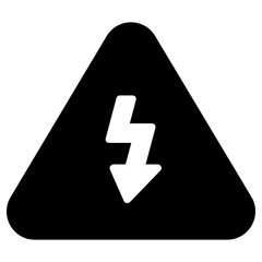 high voltage icon, simple vector design - obrazy, fototapety, plakaty