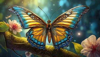 photorealistic, hyper detailed, surreal amusing butterfly