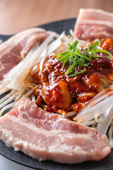 美味しそうな韓国料理 豚肉