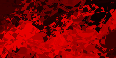 Dark Orange vector background with polygonal forms.