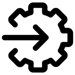 integration icon, simple vector design