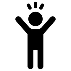 hands up icon, simple vector design - obrazy, fototapety, plakaty