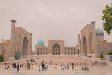 Details of the vaulted portal or iwan, an example of Islamic architecture