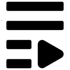 playlist icon, simple vector design