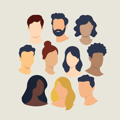 Varied faces of different people © Marco