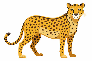 cheetah silhouette vector art illustration