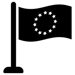 european union icon, simple vector design