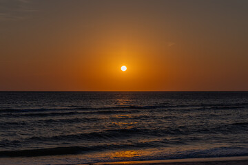 Sunset Naples Beach Florida No Clouds