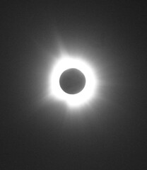 Total Solar Eclipse in B & W April 8th, 2024.
