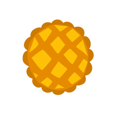 flat style pie cake vector illustration