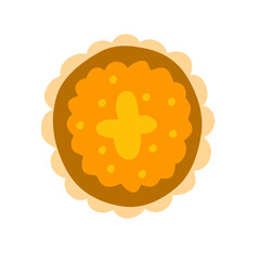 flat style pie cake vector illustration