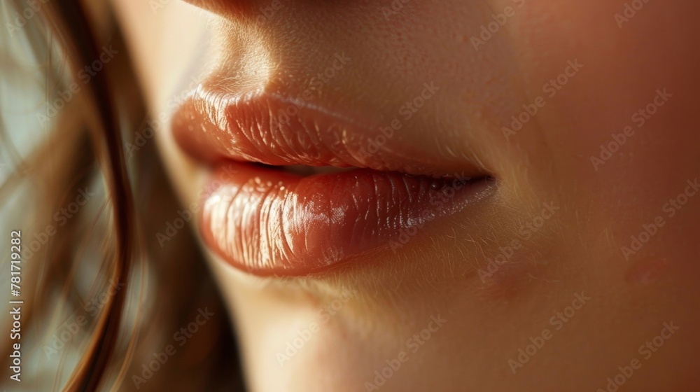 Poster the sharp dip in the center of a lower lip creating a unique focal point. .