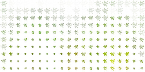 Light Green vector pattern with coronavirus elements. - obrazy, fototapety, plakaty