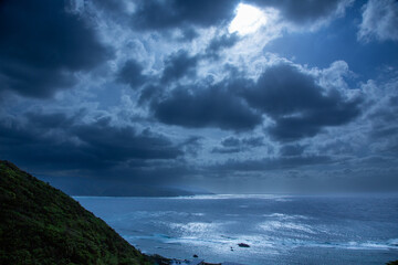 奄美、海、波、自然