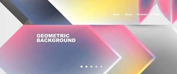 Glassmorphism geometric abstract background. Vector Illustration For Wallpaper, Banner, Background, Card, Book Illustration, landing page