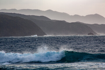 奄美、海、波、自然
