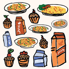 Vector set of Grocery Collection.eps