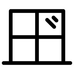 window icon, simple vector design