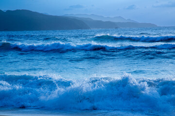 奄美、海、波、自然、