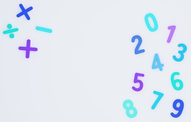 3D背景素材_数字_青