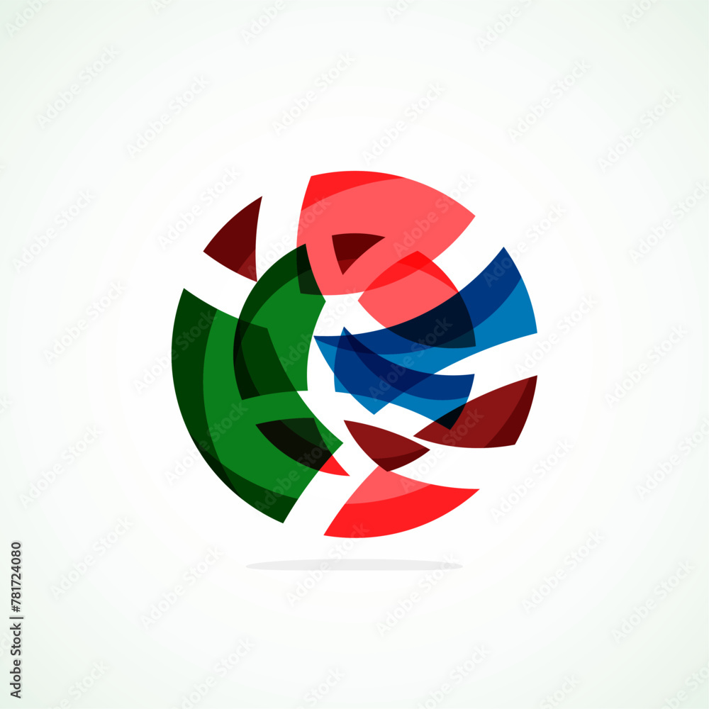 Poster Abstract circle logo - minimalist emblem, timeless and universal shape of circle. Unique logo represent range of brands and concepts, encapsulating simplicity and creativity in single, iconic image