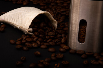 coffee, cup, bean, brown, caffeine, beans, drink, cafe, espresso, roasted, aroma, coffee beans,...