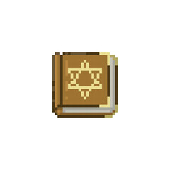 Judaism book, religious object pixel art