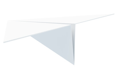 3D素材_紙飛行機_背景透過