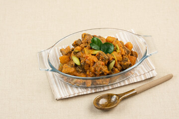 Sambal Goreng Ati Kentang, Indonesian traditional food. Savory and spicy
