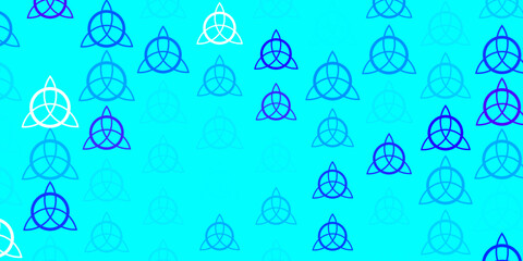 Light Pink, Blue vector backdrop with mystery symbols.