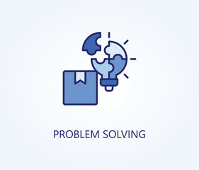 Problem Solving vector, icon or logo sign symbol illustration.