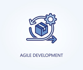 Agile Development vector, icon or logo sign symbol illustration.