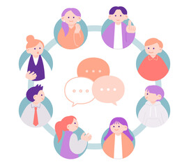 コミュニケーションの図解イラスト