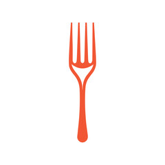 Fork icon on white background. Vector illustration in trendy flat style