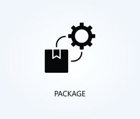Package vector, icon or logo sign symbol illustration.