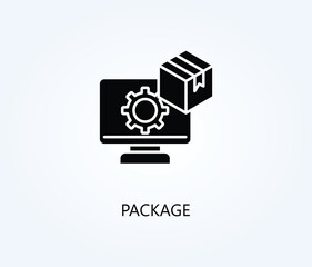 Package vector, icon or logo sign symbol illustration.