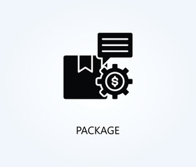 Package vector, icon or logo sign symbol illustration.
