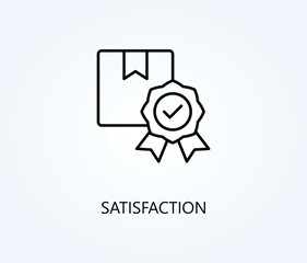 Satisfaction vector, icon or logo sign symbol illustration.